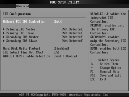 EMB-3680-IDE Configuration