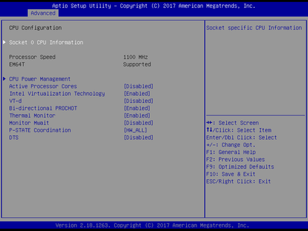 MITX-6986-CPU Configuration
