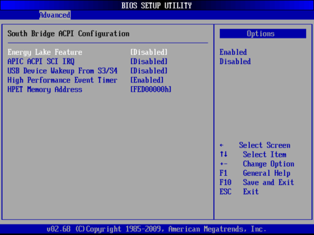 EMB-4870 Chipset ACPI Configuration